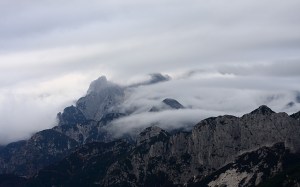 Montaña Niebla B & W